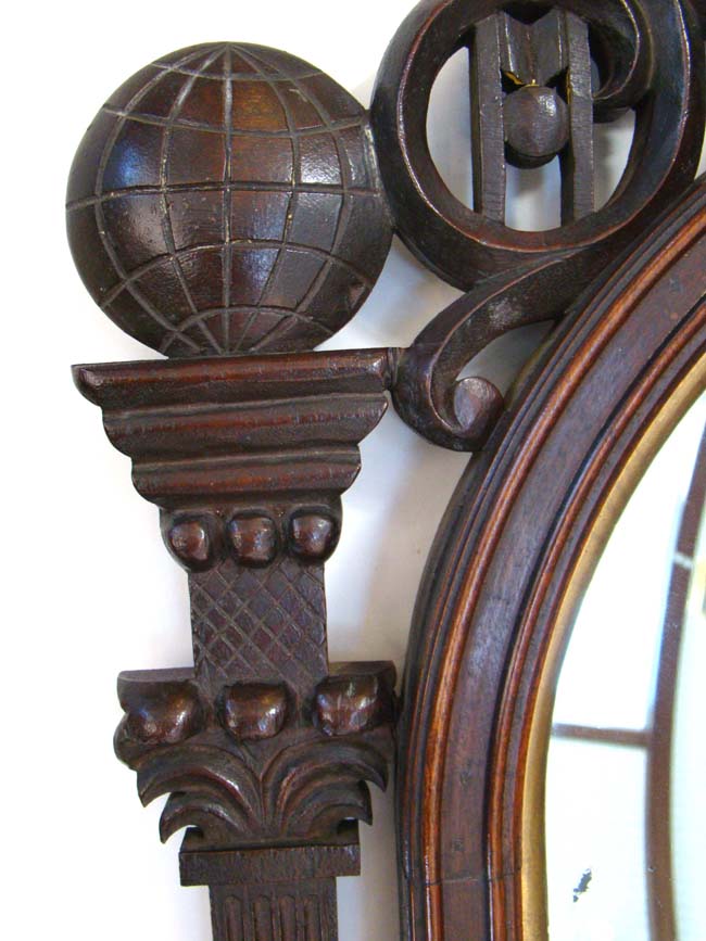 A RARE carved walnut Masonic Mirror circa 1868 carved by JOHN HALLEY BELLAMY (1836-1914) — image 3